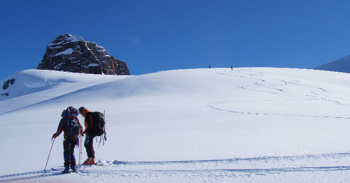 Ski down from Von Bullow